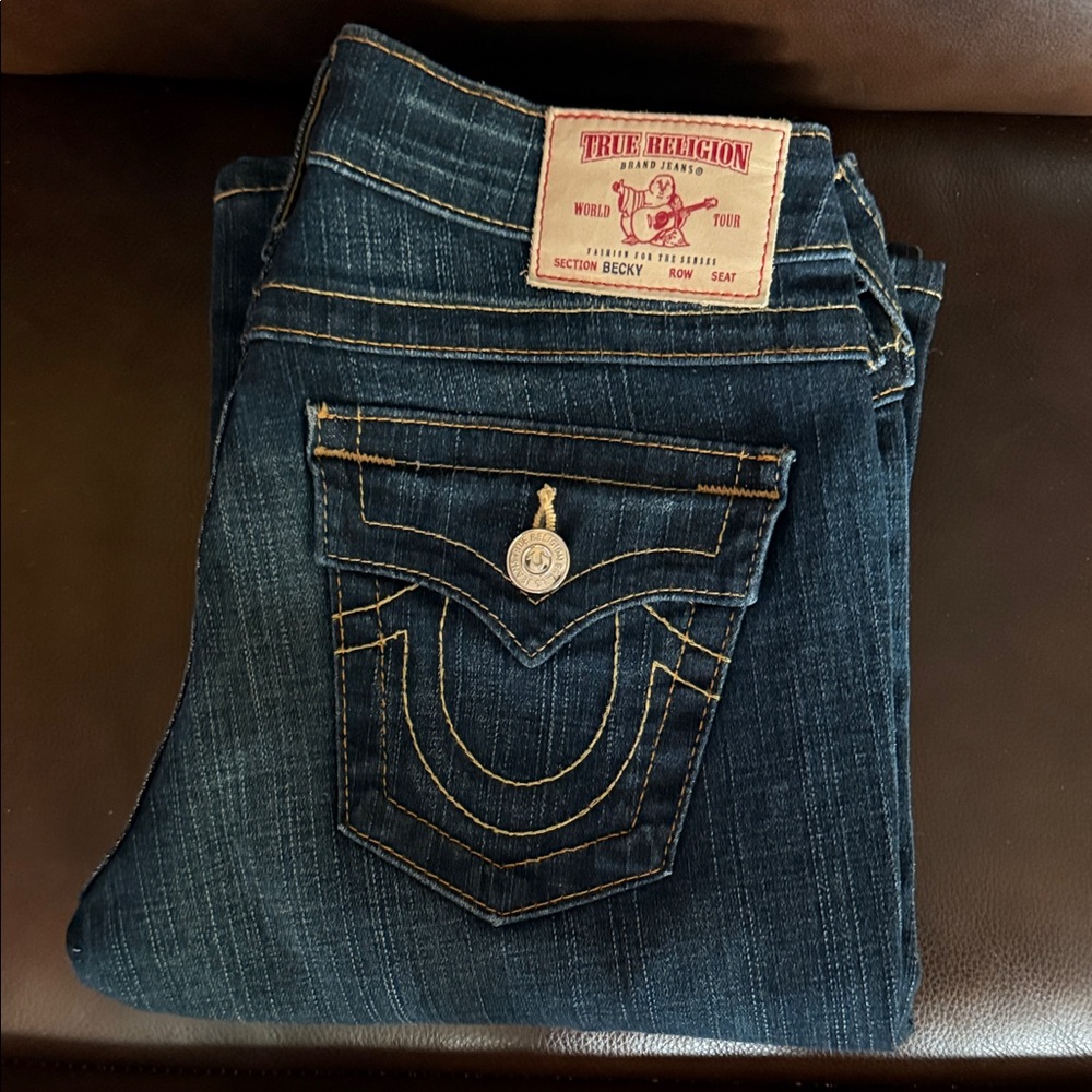 True Religion Women's Dark Blue Boot Cut Jeans